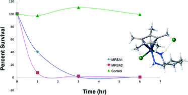 Graphical abstract: Transition metal diamine complexes with antimicrobial activity against Staphylococcus aureus and methicillin-resistant S. aureus (MRSA)