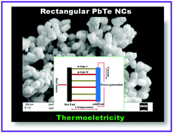 Graphical abstract: Low temperature formation of rectangular PbTe nanocrystals and their thermoelectric properties