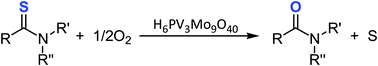 Graphical abstract: Phosphovanadomolybdic acid catalyzed desulfurization–oxygenation of secondary and tertiary thioamides into amides using molecular oxygen as the terminal oxidant