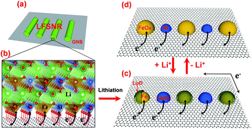 Graphical abstract: FeOx and Si nano-dots as dual Li-storage centers bonded with graphene for high performance lithium ion batteries