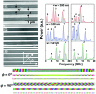 Graphical abstract: All-optical investigation of tunable picosecond magnetization dynamics in ferromagnetic nanostripes with a width down to 50 nm