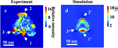 Graphical abstract: Fluorescence enhancement on silver nanoplates at the single- and sub-nanoparticle level