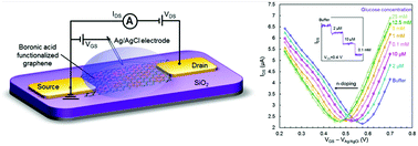 Graphical abstract: A graphene-based affinity nanosensor for detection of low-charge and low-molecular-weight molecules