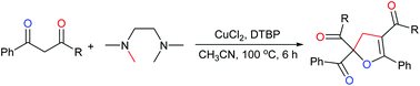 Graphical abstract: Copper-mediated tandem reaction of β-ketoesters/ketones with tertiary amines for the synthesis of 2,3-dihydrofurans