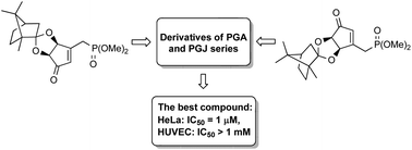 Graphical abstract: Synthesis and in vitro cytotoxicity of cross-conjugated prostaglandin A and J series and their hydroxy derivatives