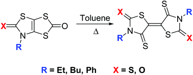 Graphical abstract: Efficient routes towards a series of 5,5′-bithiazolidinylidenes as π-electron acceptors