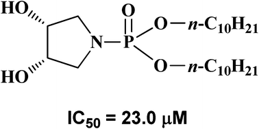 Graphical abstract: Synthesis of N-dialkylphosphoryl iminosugar derivatives and their immunosuppressive activities