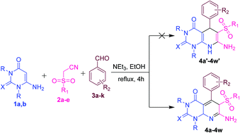 Graphical abstract: A facile approach to the synthesis of structurally diverse 6,8a-dihydropyrido[2,3-d]pyrimidine derivatives via a three-component domino reaction