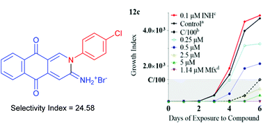 Graphical abstract: Synthesis and anti-tubercular activity of N2-arylbenzo[g]isoquinoline-5,10-dione-3-iminium bromides