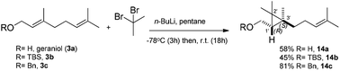 Graphical abstract: Chemoselective and stereoselective lithium carbenoid mediated cyclopropanation of acyclic allylic alcohols