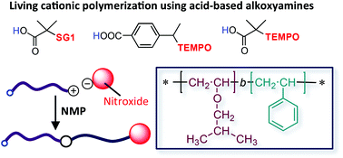 Graphical abstract: A well-defined block copolymer synthesis via living cationic polymerization and nitroxide-mediated polymerization using carboxylic acid-based alkoxyamines as a dual initiator