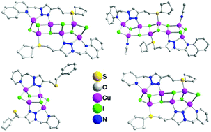 Graphical abstract: Assembly of photoluminescent [CunIn] (n = 4, 6 and 8) clusters by clickable hybrid [N,S] ligands