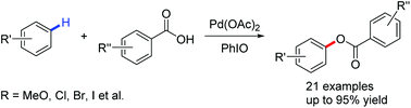 Graphical abstract: Pd-catalyzed cross-coupling of aromatic compounds with carboxylic acids via C–H bond activation