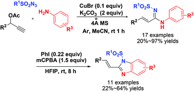 Graphical abstract: Copper-catalyzed multi-component synthesis of acrylamidines and benzoimidazoles