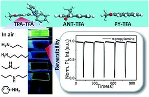 Graphical abstract: A sensitive and efficient trifluoroacetyl-based aromatic fluorescent probe for organic amine vapour detection