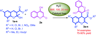 Graphical abstract: “On water” synthesis of highly functionalized 4H-chromenes via carbon–carbon bond formation under microwave irradiation and their antibacterial properties