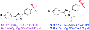 Graphical abstract: 2,5-Diaryl-1,3,4-oxadiazoles as selective COX-2 inhibitors and anti-inflammatory agents