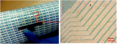 Graphical abstract: Flexible touch sensor with finely patterned Ag nanowires buried at the surface of a colorless polyimide film