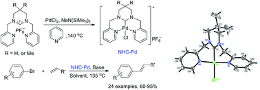 Graphical abstract: NCN pincer palladium complexes based on 1,3-dipicolyl-3,4,5,6-tetrahydropyrimidin-2-ylidenes: synthesis, characterization and catalytic activities
