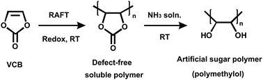 Graphical abstract: Synthesis of soluble poly(vinylene carbonate) by redox-initiated RAFT process in microemulsion and its aminolysis yielding snow-white polymethylol