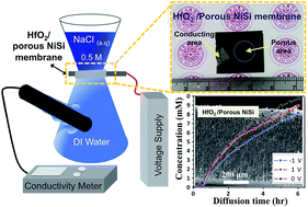 Graphical abstract: Electrical charge-induced selective ion permeation in HfO2/porous nickel silicide hierarchical structures