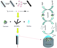 Graphical abstract: Preparation of a graphene-loaded carbon nanofiber composite with enhanced graphitization and conductivity for biosensing applications