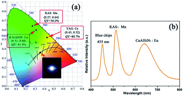 Graphical abstract: Rare-earth free narrow-band green-emitting KAlSi2O6:Mn2+ phosphor excited by blue light for LED-phosphor material