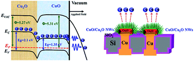 Graphical abstract: Novel field emission structure of CuO/Cu2O composite nanowires based on copper through silicon via technology