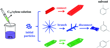 Graphical abstract: Formation kinetics and photoelectrochemical properties of crystalline C70 one-dimensional microstructures