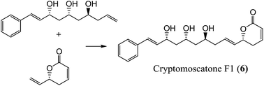 Graphical abstract: First total synthesis of cryptomoscatone F1