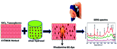 Graphical abstract: Highly monodispersed Ag embedded SiO2 nanostructured thin film for sensitive SERS substrate: growth, characterization and detection of dye molecules