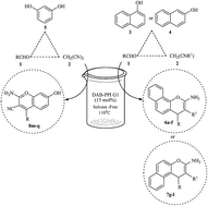 Graphical abstract: Nano polypropylenimine dendrimer (DAB-PPI-G1): as a novel nano basic-polymer catalyst for one-pot synthesis of 2-amino-2-chromene derivatives