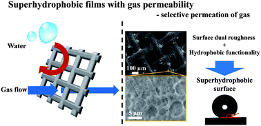 Graphical abstract: Fabrication of superhydrophobic thin films on various substrates using SiO2 nanoparticles coated with polydimethylsiloxane: towards the development of shielding layers for gas sensors