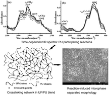 Graphical abstract: Structure and properties of urea-formaldehyde resin/polyurethane blend prepared via in-situ polymerization