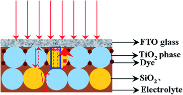 Graphical abstract: Toward elevated light harvesting: efficient dye-sensitized solar cells with titanium dioxide/silica photoanodes