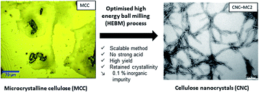 Graphical abstract: Production of cellulose nanocrystals via a scalable mechanical method