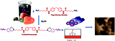 Graphical abstract: Development of a polybenzoxazine/TSBA-15 composite from the renewable resource cardanol for low-k applications