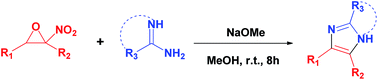 Graphical abstract: Highly efficient and eco-friendly protocol to functionalized imidazoles via ring-opening of α-nitro epoxides