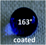 Graphical abstract: Self-cleaning, superhydrophobic cotton fabrics with excellent washing durability, solvent resistance and chemical stability prepared from an SU-8 derived surface coating
