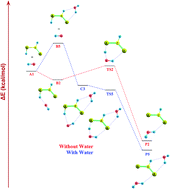 Graphical abstract: Water-catalysis in the gas phase reaction of dithioformic acid with hydroxyl radical: global reaction route mapping of oxidative pathways for hydrogen abstraction