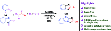 Graphical abstract: A copper-catalyzed multi-component reaction accessing fused imidazo-heterocycles via C–H functionalization