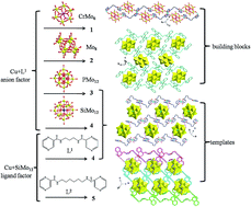 Graphical abstract: Application of flexible bis-pyrazine–bis-amide ligands to construct various polyoxometalate-based metal–organic complexes