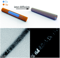 Graphical abstract: Environmentally benign synthesis of high-quality, band gap-tunable, homogeneous Te/Se alloyed nanowires