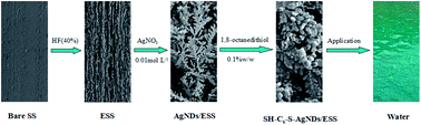 Graphical abstract: Self-assembly of alkyldithiols on a novel dendritic silver nanostructure electrodeposited on a stainless steel wire as a fiber coating for solid-phase microextraction