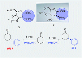 Graphical abstract: Pseudo enantiomeric mixed S/P ligands derived from carbohydrates for the 1,4-addition of phenyl boronic acid to cyclohexenone