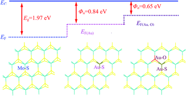 Graphical abstract: Tuning the electronic properties of bondings in monolayer MoS2 through (Au, O) co-doping