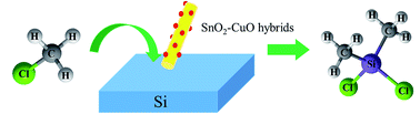 Graphical abstract: Heterojunctions generated in SnO2–CuO nanocatalysts for improved catalytic property in the Rochow reaction