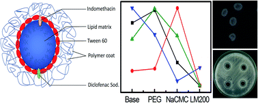 Graphical abstract: Effect of polymer charge on the formation and stability of anti-inflammatory drug loaded nanostructured lipid carriers: physicochemical approach