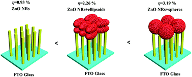 Graphical abstract: Dye-sensitized solar cells based on a 1D/3D double-layered ZnO photoanode with improved photovoltaic performance