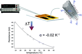 Graphical abstract: MWCNT/perylene bisimide water dispersions for miniaturized temperature sensors